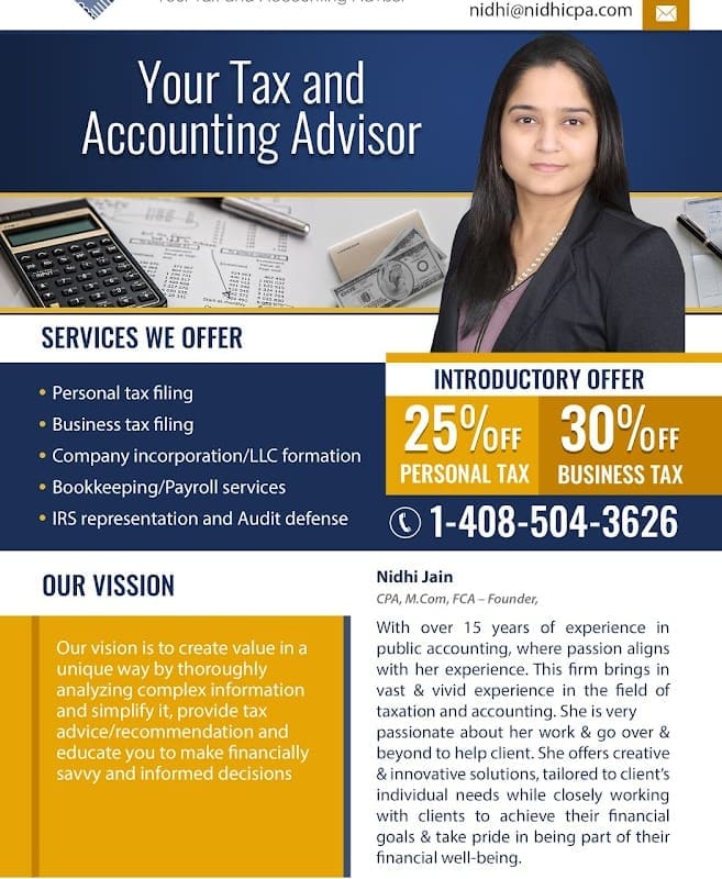 Nidhi Jain CPA | Indian CPA in Bay Area