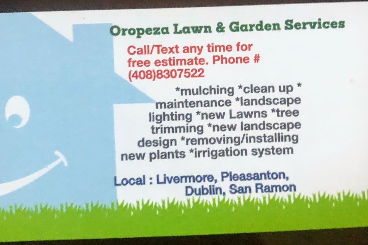 Oropeza Lawn & Garden services